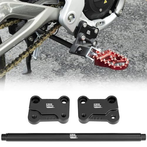 KEMIMOTO Foot Peg Extension Bracket Kits Compatible with Talaria XXX for Electric Dirt Bike Talaria X3 Footpegs Extenders Black