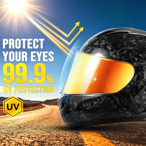 RIDERCO Sedici Strada 2 Visor Replacement, Motorcycle Helmet Face Shield Compatible with Strada 3 Citation FT2 Vector FF801 FF397 FF813, Deep Smoke, Day Use Only - color: Deep Smoke