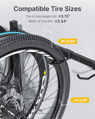 monTEK Freestanding Bike Storage Rack for 5 Bikes, Heavy Duty 350LBS Vertical Bike Stand with 5 Bike Hooks & 6 Helmet Hooks, Indoor and Outdoor Bike Storage Rack with Locking Casters - size: 5 Bike Rack