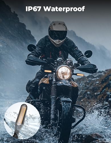 KEMIMOTO Motorcycle Turn Signals Light, 12V Universal Motorcycle Turning Indicators, 36 LED Bulbs for Motorbike Scooter Cruiser (4 Pcs)