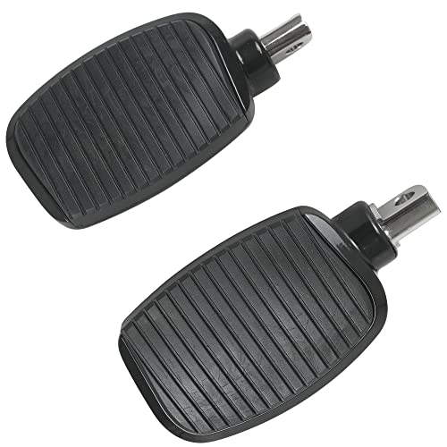 Motorcycle Passenger Mini Board Floorboards Footpegs Pedals Footrests Highway Pegs with Anti-Slip Rubber Universal for Harley Davidson Dyna Touring Honda Suzuki Yamaha Triumph (Black) - color: Black