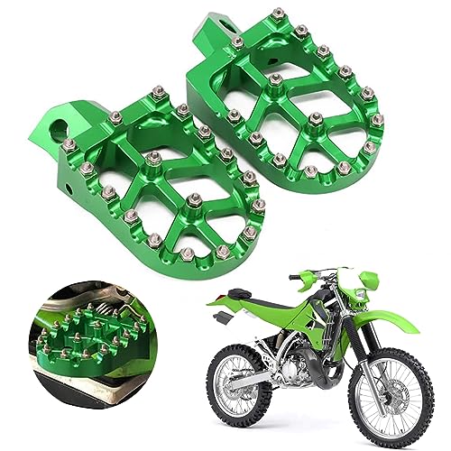 AnXin Footpegs Footrest Foot Pegs For KDX200 1995-2005 KDX200R 1997-2001 KDX220R 2002-2005 KDX250 1991-1994 KX125 KX250 1988-1996 KX500 1988-2004 Motorcycle - color: green, size: KDX200 KDX200R KDX220R KDX250 KX125 KX250 KX500