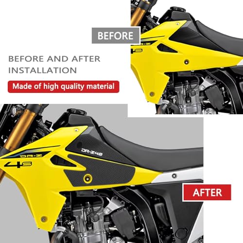 for DR-Z4S DR-Z4SM DRZ 4SM 4S 2025 2026 Side Fuel Tank pad Tank Pads Protector Stickers Decal Gas Knee Grip Traction Pad Tankpad