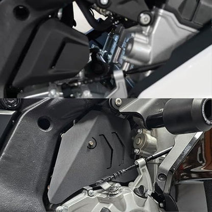 for CF Moto 675SS Motorcycle Engine Guard Protectors for CFMOTO 675SR 675NK 675SRS, CNC Aluminum, Black, Side Protection Shields, Bolt-On Installation, 2-Piece Set