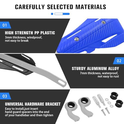 CHIFUN Handguard for 7/8" 22mm and 1 1/8" 28mm Motorcycle Handlebar Brake Lever Protection Hand Guard CNC Aluminum Compatible with ATV Motorbike Motocross Supermoto Racing Dirt Pit Bike - color: Black