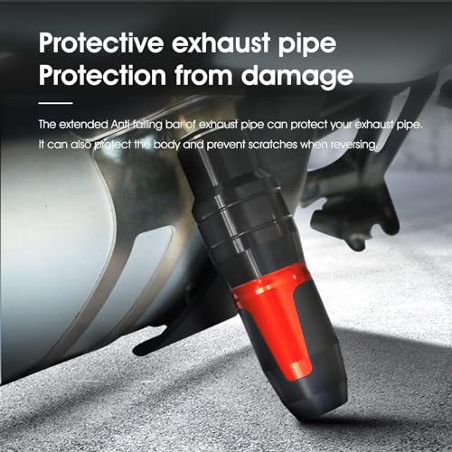 1 Pcs Universal Motorcycle Exhaust Pipe Protection Anti Falling Bar Frame Sliders(Red) multistrada cb300r cbr500r zx6r zx14r Ninja 500 rsv4 rc51 - color: Red, size: Exhaust Pipe Anti Falling Bar