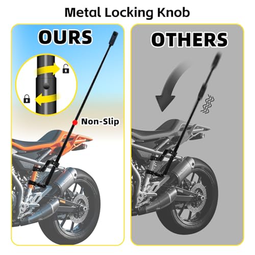 Motorcycle Mount Kit with 47" Invisible Stick Bike Handlebar Mount Compatible for Insta360 X5-X, Osmo 360, with Dual Ball Heads, Super Clamps, Action Camera Adapter UTV Dirtbike, Motocross, Enduro