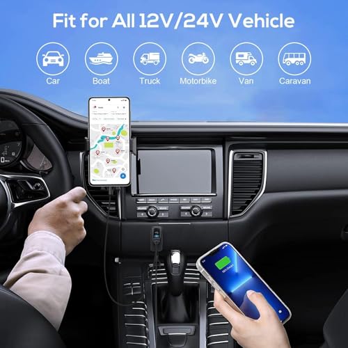 Linkstyle 2PCS RV USB Outlet, Dual 18W QC3.0 USB-A Ports & 30W PD3.0 Port Charger Socket with Waterproof Cover for 12V/24V Car Marine