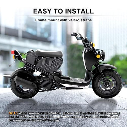Under Seat Bag Compatible with Honda Ruckus 2010-2025, Water-Resistant Scooter Side Frame Storage Bag with Shoulder Strap - Orange Trim - color: Orange