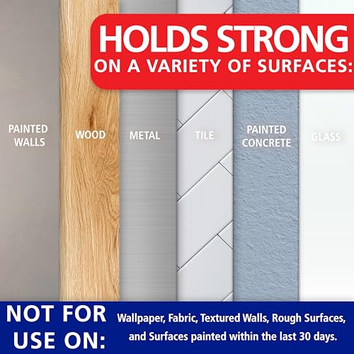 Hefty Picture Hanging Kit - 16 Medium Pairs, Holds Up to 12 Lbs | Picture Hangers & Kit for Home Decor - Picture Hanging Hardware for Superior Adhesion on Frames, No Nails