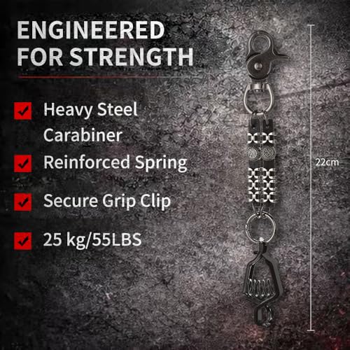 Heavy Duty Glove & Hat Clip with Carabiner, All-Metal Spring Clamp Work Glove Holder for Tool Belt, Harness, Backpack - style: Heavy Duty