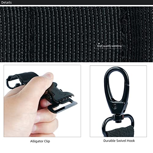 KUNN Firefighter Glove Strap Safety Glove Holder Clips for Work with Alligator Clip - color: Black