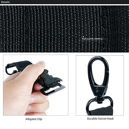 KUNN Firefighter Glove Strap Safety Glove Holder Clips for Work with Alligator Clip - color: Black