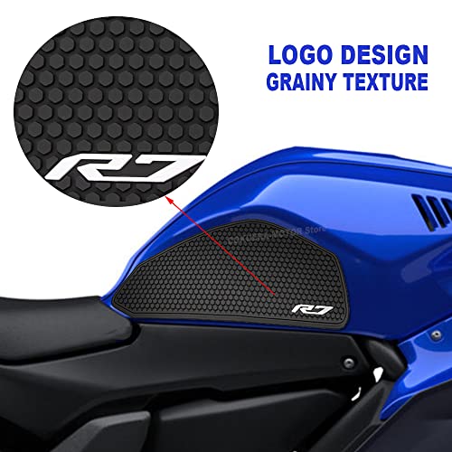 Motorcycle Gas Tank Protectors for YZFR7 R7 2022, Non-Slip Fuel Tank Sticker, Waterproof Fuel Tank Side Traction Pad for YZFR7 R7 2022