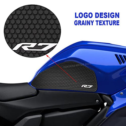 Motorcycle Gas Tank Protectors for YZFR7 R7 2022, Non-Slip Fuel Tank Sticker, Waterproof Fuel Tank Side Traction Pad for YZFR7 R7 2022