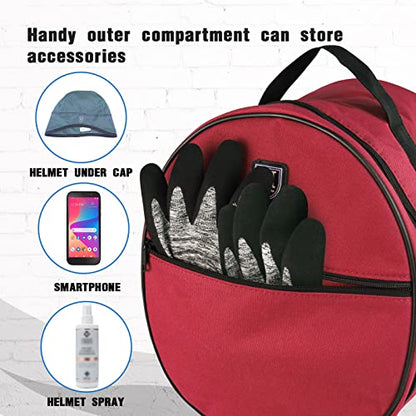 Harrison Howard Equestrian Motorcycle Riding Waterproof Helmet Bag Helmet Case Storage Carring Bag - color: Red