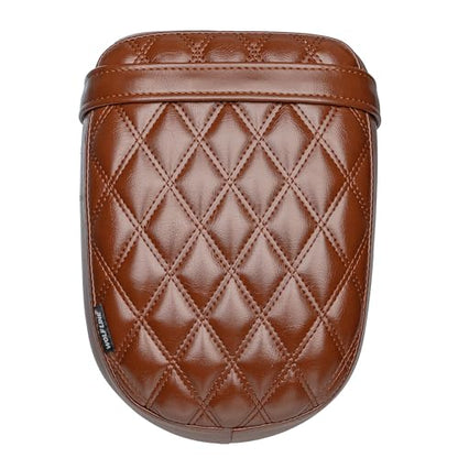 Motorcycle Passenger Comfort Seat Fit for CMX1100 Rebel 1100/DCT/SE 2021-2026, Leather Rear Saddle Back Cushion Pillion Pad, Brown Stitching - color: Rear - Brown-A