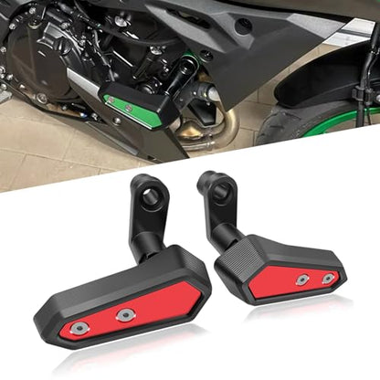for NINJA500 Z500 SE Ninja 500 z500 se 2024 2025 2026 Accessories Engine Anti-Fall Protection Cover Motorcycle Body Anti-Fall Block Side Cover Protection Frame Slider Impact Engine Drop pad (Red) - color: Red