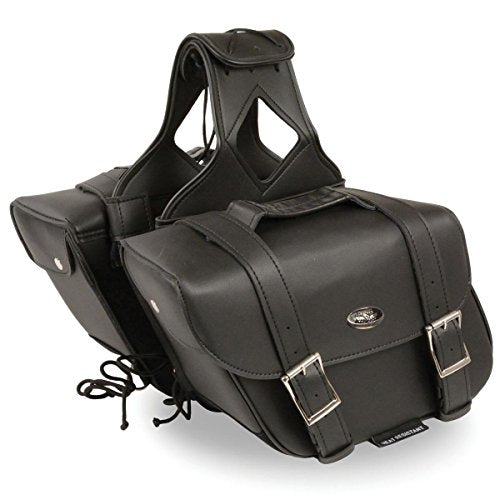 Milwaukee Leather Medium Zip-Off PVC Slanted Throw Over Saddlebags - One Size