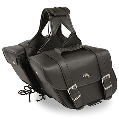 Milwaukee Leather Medium Zip-Off PVC Slanted Throw Over Saddlebags - One Size