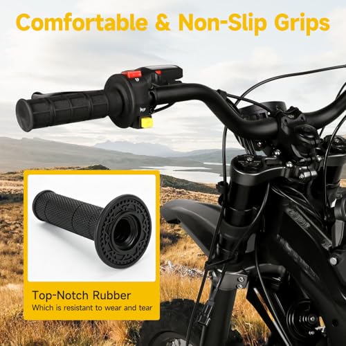 HIAORS 7/8" Dirt Bike Handle Grips Replacement for Surron Light Bee X S Electric Dirt Bike, Throttle Grips for Sur Ron LBX Segway X160 X260 Talaria Sting R MX3 MX4 E-Ride Pro SR S SS 2.0 E-Bike Parts