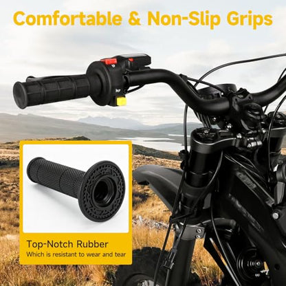 HIAORS 7/8" Dirt Bike Handle Grips Replacement for Surron Light Bee X S Electric Dirt Bike, Throttle Grips for Sur Ron LBX Segway X160 X260 Talaria Sting R MX3 MX4 E-Ride Pro SR S SS 2.0 E-Bike Parts