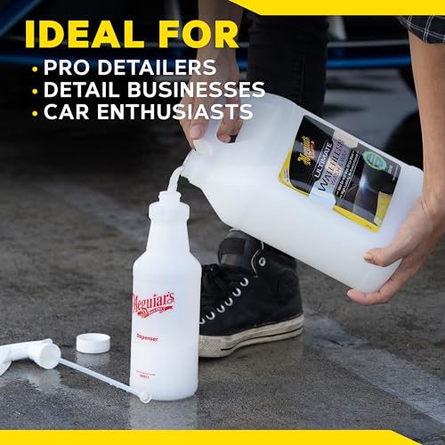 Meguiar's Ultimate Waterless Wash & Wax - Waterless Car Wash & Wax Without Swirling or Scratching - Easy Car Maintenance, No Water Required -1 Gallon (128 Oz) - size: 128 Fl Oz