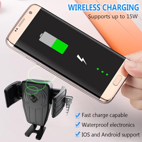 Motorcycle GPS Mobile Phone Wireless Charging Navigation Bracket for Honda Gold Wing GL 1800 F6B GL1800 DCT 2018 2019 2020 2021 Motorcycle Phone Holder Perch Mount Navigational Accessories