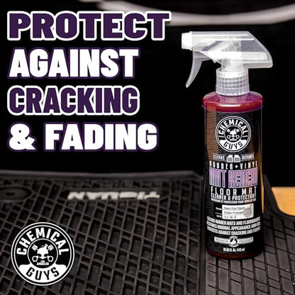 Chemical Guys HOL70016 Heavy Duty Floor Mat Cleaning Kit with Mat Renew Rubber + Vinyl Floor Mat Cleaner and Protectant (16 fl oz), Drill Brush Attachment, & Workhorse Towels, 5 Item Kit - size: 3.2 Fl Oz (Pack of 5)