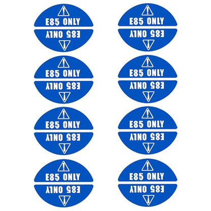 8 Pairs of E85 Only Stickers for Car Van Truck Vehicle Boat Oil Tank Fuel Filler Gas Cap Lid Cover Weatherproof Adhesive Decals - color: E85 Only (8 Pair)