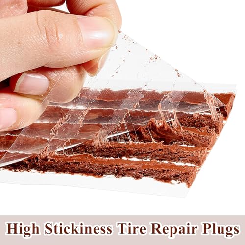500 Pcs Tire Plugs, 4" x1/4" Rubber Tire Plug Repair Kit for Tubeless Off-Road Tires Car, RV, SUV, ATV, Motorcycle, Truck, Tractor (Red) - color: Red