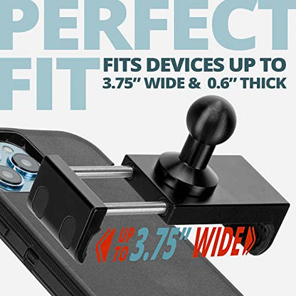 Tackform Enduro 20LITE Phone Holder - Spring Tension Optimized for in Vehicle Use, Truck and Fleet, Rock Crawling | 20mm Aluminum Ball - color: 20LITE