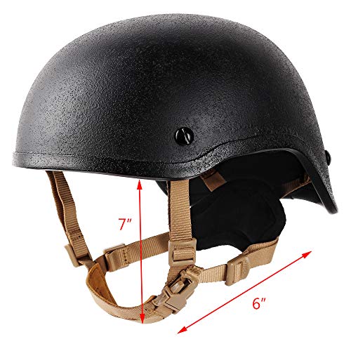 Helmet Chin Strap 4 Points for Tactical Fast/MICH/IBH Kevlar Bump Helmets Helmet Scrim, X-Nape Suspension System with Bolts and Screws Tan