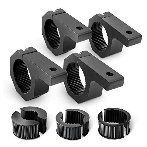 Nilight - 90020D 4PCS Mounting Bracket Kit LED Off-Road Light Horizontal Bar Tube Clamp Roof Roll Cage Holder,2 Years Warranty, Black - size: For 1"/1.5"/1.75"/2"Bar