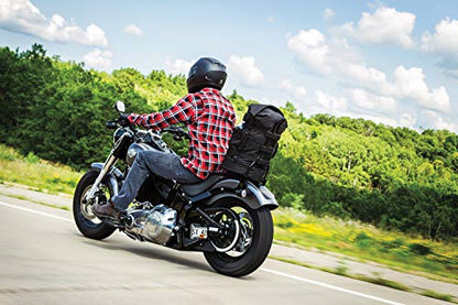 Kuryakyn 5282 Momentum Freeloader Expandable Motorcycle Travel Luggage: Weather Resistant Duffle Bag with Sissy Bar Straps, Black - style: Freeloader Duffle