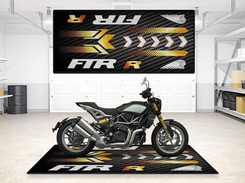 Parking Mat for FTR Carbon 1200 Motorcycle Model, Display and Pit Mat, Washable Non-Slip Garage, Showroom Mat, Rug (Size 1 : 86.6 x 39.4/220 x 100 cm) - size: 3'3" x 7'3" (Oblong)