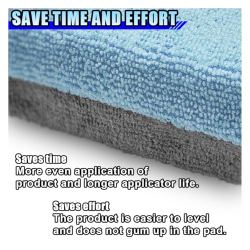 12PCS Ceramic Coating Applicator Sponge, 4.13'' x 1.84'' Microfiber Car Detailing Applicator Pad, Rectangular Car Foam Cleaning Pad, Auto Polishing Pad for Wax, Paint, Sealant (Blue) - color: Blue