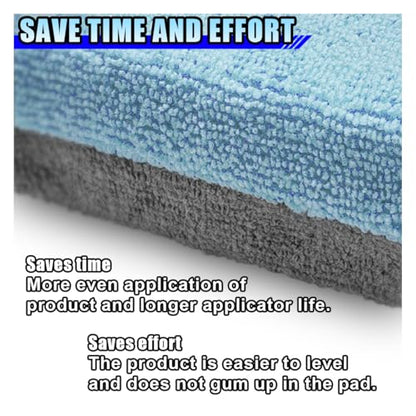 12PCS Ceramic Coating Applicator Sponge, 4.13'' x 1.84'' Microfiber Car Detailing Applicator Pad, Rectangular Car Foam Cleaning Pad, Auto Polishing Pad for Wax, Paint, Sealant (Blue) - color: Blue