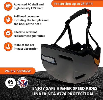 XNITO Bike Helmet with LED Lights - Urban Bicycle Helmet for Adults, Men & Women - CPSC & NTA-8776 Dual Certified - Class 3 E-Bikes, Scooters, Onewheel, Commuter, Mountain - color: Gull, size: X-Large
