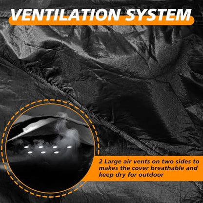 Motorcycle Cover Waterproof Outdoor,Cotton Fleece Lining and Heavy Duty Polyester Fabric Dirt Bike Cover,Scratch-Proof and Weatherproof,with Air Vent,Lock Holes,Fit for Harley,Honda,Yamaha,86.6x37x50 - size: 86.6Lx37Wx50H Inch(with cotton)
