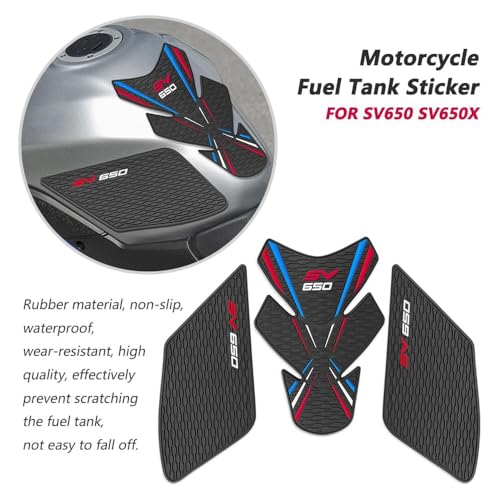 FOR SV650 SV650X Sv650 Sv650x 2026 2025 2024 2023 2022 2020-2016 Tank Grip Motorcycle Fuel Tank Pad Fuel Tank Fuel Tank Protector Protective Decal Sticker Fuel Tank Protector Fixed Non-slip Waterproof
