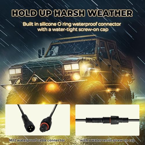 16 Pods Full Angle RGB Rock Lights, App/Remote Control Chasing Led Rock Lights with Music Mode Waterproof Multi-Color, Compatible with 12V Trucks Jeep UTV SUV ATV Off Road Golf Cart(Patented) - size: 16 Pods-Full Angle-(New 3 Control Mode)-12V