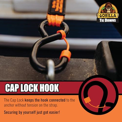 Gorilla 93001 2 Pack 1" x 16' Ratchet Strap with Orange Gorilla-Grip Handle - style: 1in x 16ft - 3,300lb Break (Pack of 2)