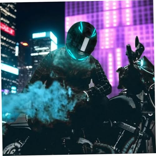 Motorcycle Helmet Light, 3 Cool Lighting Modes Helmet Light, Lightweight Battery Powered Safety Alert LED Strip for Full Helmets, Half Helmets