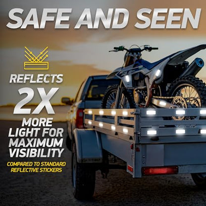 Reflective Safety Tape Stickers | 3M Diamond Grade | Yellow-Green | 1.2″ x 3.15″ | 20-Pack | Safety Warning Tape for Helmets, Cars, Mailboxes & More - color: Fluorescent Yellow-Green