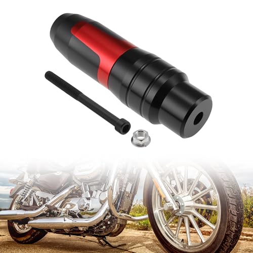 Frame Slider Anti-Crash Protector for Motorcycles 14.1 cm Aluminum Alloy Front Fork Wheel Fall Protection Guard Red 1 Pcs - color: Red