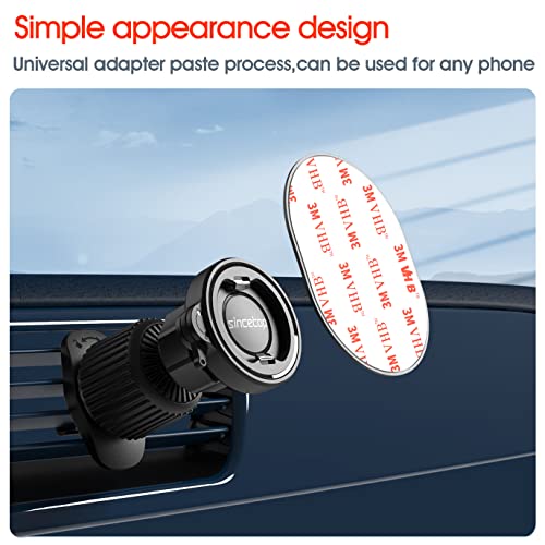 sincetop Car Phone Mount with Lock Hook, Horizontal Vent Fin Holder, One Hand Quick Mount & Release - color: Car Phone Mount【Air Vent Hook】