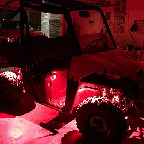 4 Pods LED Rock Light for Jeep ATV SUV Offroad Car Truck Boat Underbody Glow Trail Rig Lamp Underglow LED Neon Lights Waterproof 12V 24V - Red - color: Red, size: 4Pack LED Rock Light
