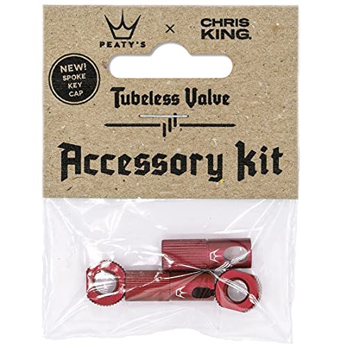 Chris King MK2 Tubeless Valve Accessory Kit by Peaty's - color: Red