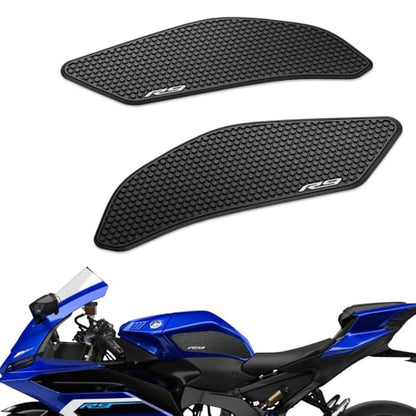 Yamaha YZF R9 2025 Fuel Tank Pad Anti-Slip Knee Grip Traction Pad | Protective Sticker for YZF-R9 Side Gas Tank | Motorcycle Accessories | Rubber Material | Black